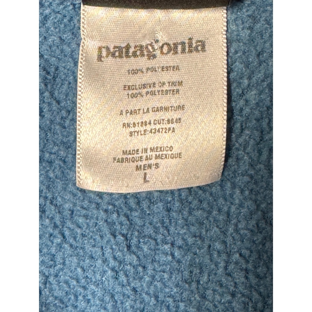 Vintage Patagonia Capilene Fleece Quarter Zip Mens Large Blue Pullover Gropcore - Picture 13 of 14